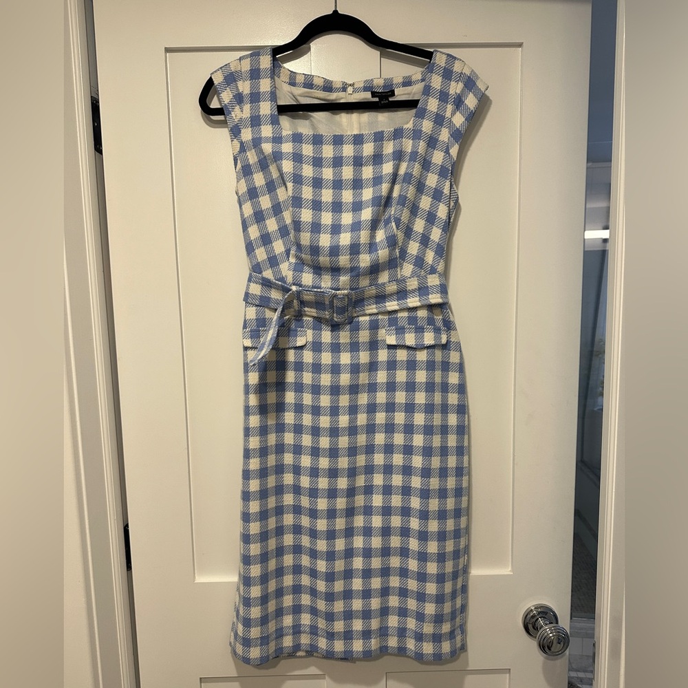 Blue and White Checkered Dress